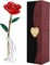 Gold Dipped Rose,24K Gold Rose with Transparent Stand,Real Long Stem Eternity Rose Flower Best for Her,Mom,Wife,Girlfriend,Anniversary,Mothers Day,Birthday,Valentine's,Wedding